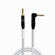 Coluber Cable 1/4" TRS Male - Right Angle 1/4" TS Pro 3-Pin Audio Connector