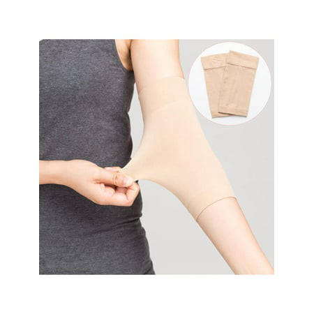 1 Pair Skin Color Waterproof Arm Tattoo Cover Up Compression Sleeves Band Concealer Support for