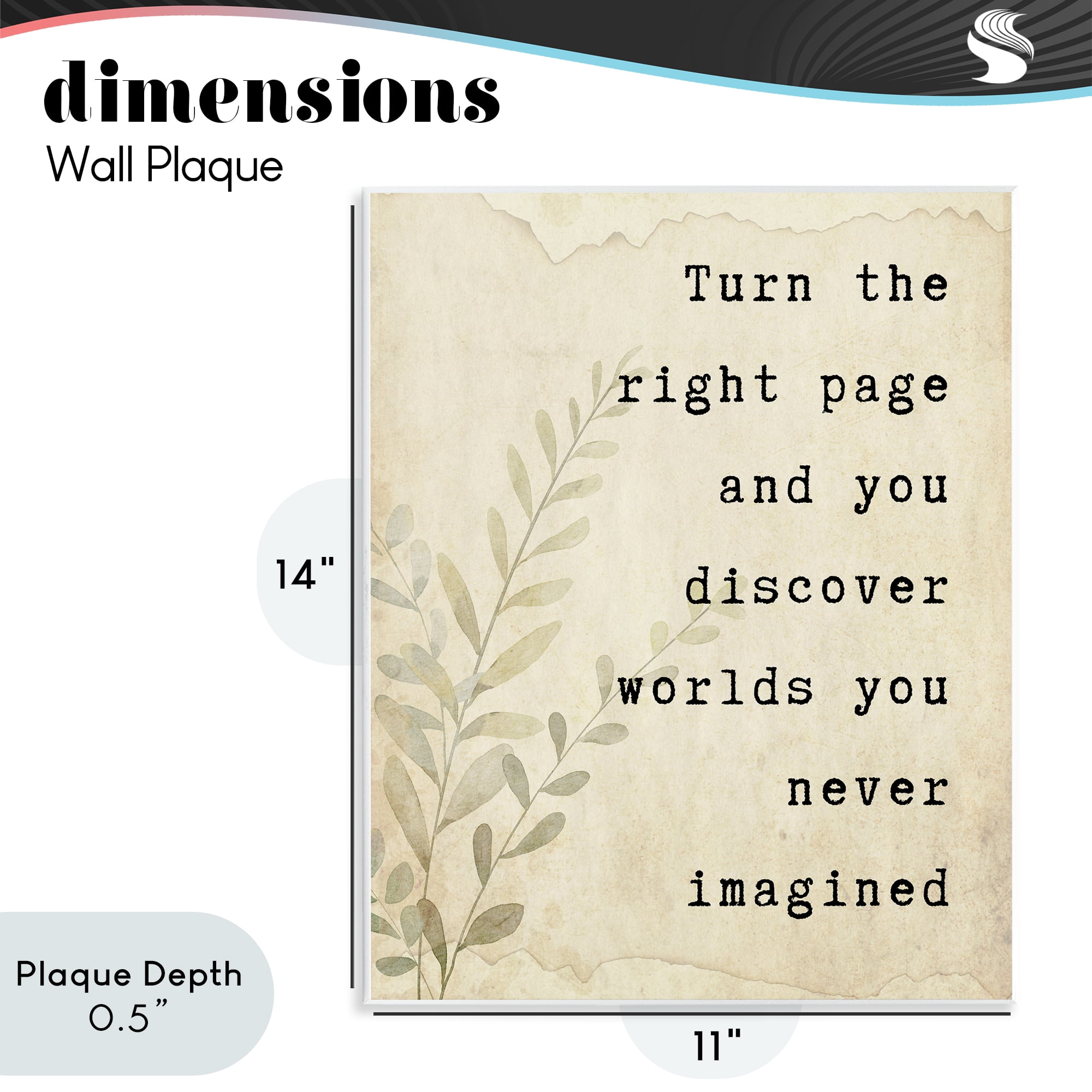 Stupell Industries Literary Wonders Quote Wall Plaque Art, design by Julia Frost