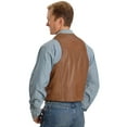 thumbnail image 3 of Scully Men's Whipstitch Lamb Leather Vest, Ranch Tan, 3X, 3 of 3
