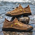 thumbnail image 6 of Men's Breathable Mesh & Leather Outdoor Hiking Shoes, Quick-Lace Water-Resistant Sneakers, 6 of 8