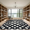 thumbnail image 2 of ODIKA 4'x6' Machine Washable Non-Slip Area Rug, Geometric White High Traffic Rug, White, 1103093, 2 of 7