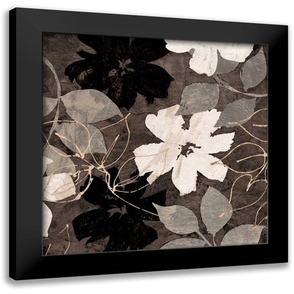 Cailler, Sylvie 12x12 Black Modern Framed Museum Art Print Titled - Fleurs III