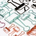 thumbnail image 4 of Becaristey Multi-size Colorful Hollow Out Binder Notes Clips Letter Paper Clip Office orange M 1Set, 4 of 6