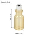thumbnail image 2 of Unique Bargains 3mL Bouteilles à Rouleaux, 2 Boules en Verre d'Huile Essentielle avec Couvercle Doré Bouchon Réutilisable, Jaune, 2 of 5