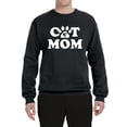 thumbnail image 2 of Wild Bobby, Best Paw Cat Mom, Pop Culture, Unisex Crewneck Graphic Sweatshirt, Black, Small, 2 of 3