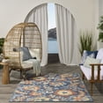 thumbnail image 4 of Nourison Aloha 3'6" x 5'6" Blue Rose Farmhouse Rug, 4 of 10