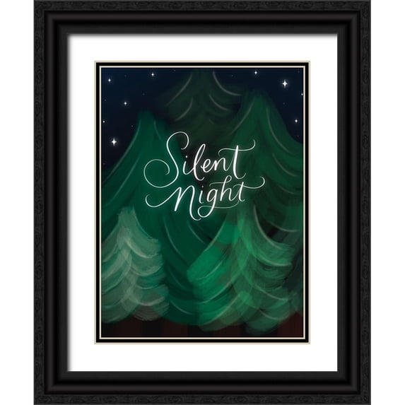 Batista, Dee 25x32 Black Ornate Wood Framed with Double Matting Museum Art Print Titled - Silent Night
