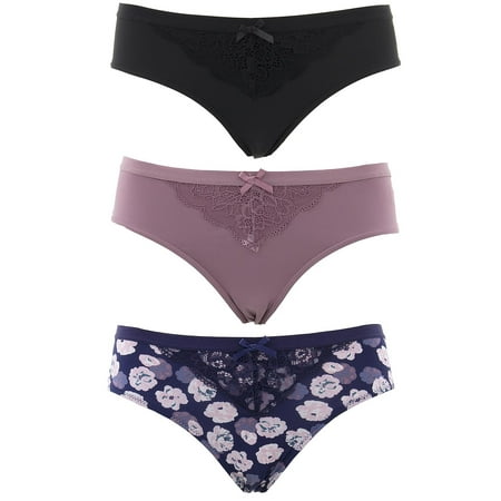 Elegance Panty - New York Elegance Women's Floral Bikini Underwear 3-Pack