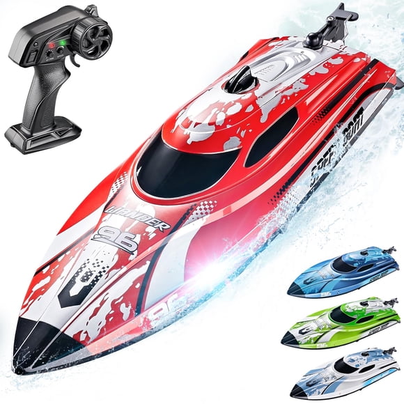 BEZGAR RC Boat, 12 inch Remote Control Boat for Kids and Adults, 25 KPH Fast RC Speed Boats with 700mAh Battery, Ideal Waterproof Toy Boats for Lakes