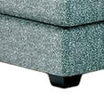thumbnail image 4 of Berrie Ottoman- Teal Blue Polyester Cushioned Top- Black Wood- 40 Inch, 4 of 5