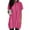 Hot Pink, variant on AXXD Green Basic Sweatshirts for Women Summer 2024 Solid Color Hooded Drawstring Round Neck Short Sleeved T-shirt Loose Top