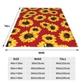 thumbnail image 5 of Bingfone Sunflowers On Red Print Flannel Fleece Blanket Throw Blanket For Bed,Sofa,Couch,Travel,Camping(60"X50"), 5 of 9