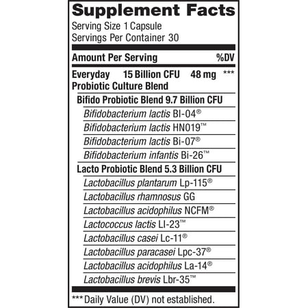 Renew Life Everyday Go-Pack Probiotic Supplement, 30 Vegetarian Probiotic Capsules, 15 Billion CFU