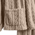 thumbnail image 4 of NominalSnug Flannel Pajamas for Women Sets Full Zip up Fuzzy Fleece Cardigans Wide Legh Pants Winter Thicken Warm Lounge Sleepwear 2 Piece, 4 of 4