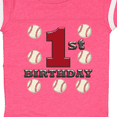 thumbnail image 4 of Inktastic First Birthday Baseball Boys Baby Bodysuit, 4 of 5