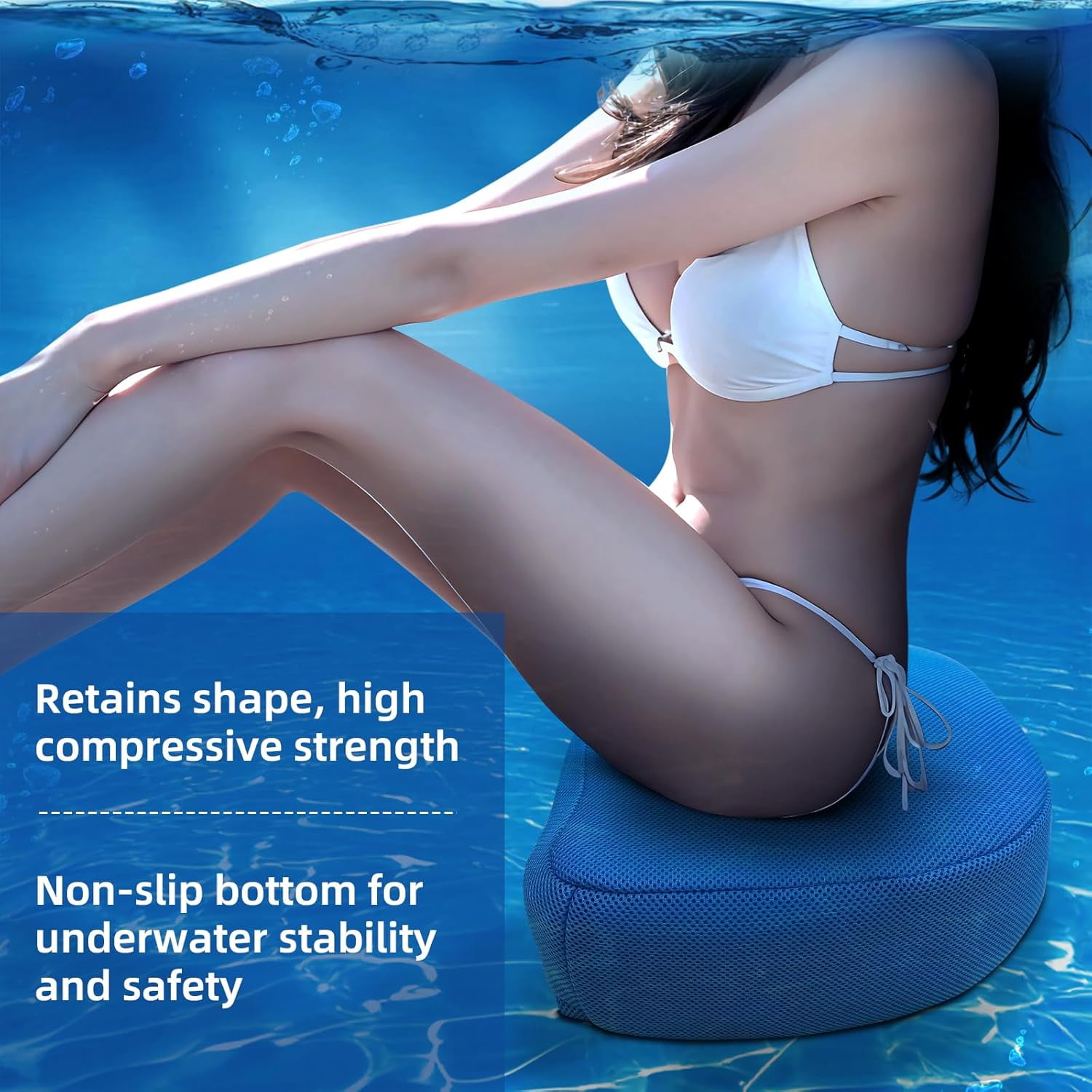 Hot Tub Booster Seat for Adults, Quick-Drying Portable Cushion with Weighted Module for Quick Sinking, Suitable for Hot Tub Booster Seat, Inflatable Hot Tub, Pool