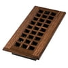 Decor Grates 4" x 10" Cherry Wood Natural Finish Lattice Floor Register