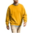 thumbnail image 6 of PNTUTB Men's Hoodless Sweatshirt Crew Neck Pullover Long Sleeve Solid Color Basic Top Casual Loose Comfort Daily Fall Winter Fashion Sweatshirt, 6 of 7