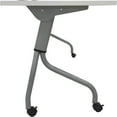 thumbnail image 5 of Lorell White Laminate Flip Top Training Table White Top - Silver Base - 4 Legs - 29.50" Table Top Length x 23.60" Table Top Width - 48" Height - Assembly Required, 5 of 6