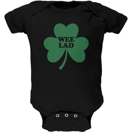 

St. Patricks Day - Wee Lad Black Soft Infant Bodysuit - 12-18 months