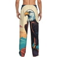 thumbnail image 2 of Bixox Men's Cartoon Iceberg Bald Eagle Patterned Pajama Pants with Pockets Lounge Clothes for Home, 2 of 5