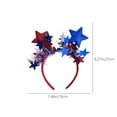 thumbnail image 3 of YOHAVEN 4th of July Star Headband, Patriotic Red White Blue Party Festival Accessories, Flag Theme Celebration Outfit for Women Men Holiday Event, 3 of 6