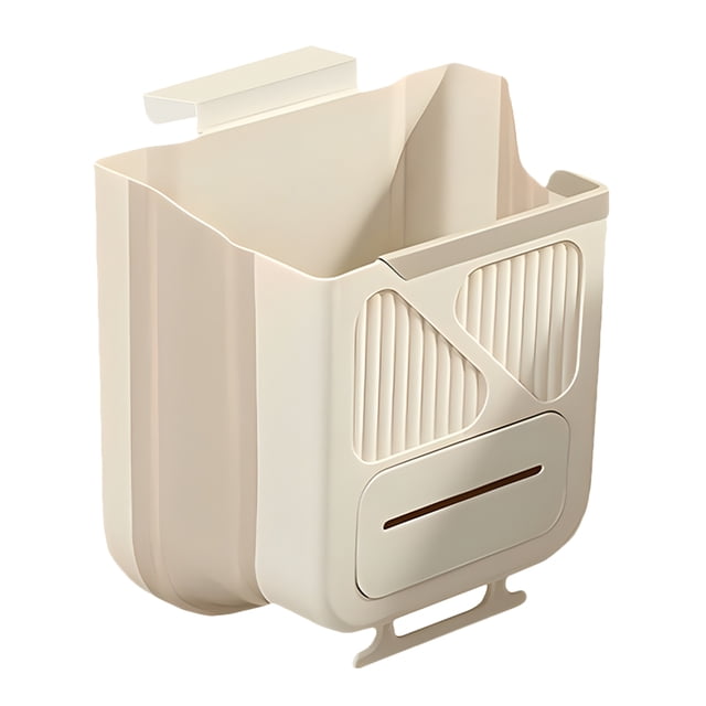 unbranded Bote Plegable Colgante Para Basura De Cocina Beige Sin Ideal Para En Gabinete