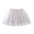 thumbnail image 2 of KkSLirnhs 7-8Years Girls' Elegant Bubble Skirt with Ruffled and Lightweight Fabric Lightweight Tutu Toddler Kids Tulle Tiered Mesh Skirt Princess Party Dress Layered Skirt For Little Girls White, 2 of 4