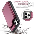 thumbnail image 5 of Mantto Case for iPhone 11 Pro Max with Card Holder, Retro PU Leather RFID Blocking Credit Card Slots Double Magnetic Clasp Flip Kickstand Shockproof Phone Cover for iPhone 11 Pro Max,Winered, 5 of 9