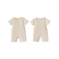 thumbnail image 2 of Mono para bebé niño, manga corta, cuello redondo, a cuadros, ropa de verano para uso diario informal., 2 of 9
