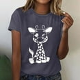 thumbnail image 2 of Birdeem Femmes Filles Grande Taille T-Shirts Imprimés Manches Courtes Col Rond T-Shirt Blouse Hauts, 2 of 6