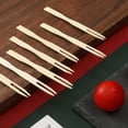 thumbnail image 3 of 500Pcs Bamboo Appetizer Forks, 3.5 Inch Mini Forks ,Disposable Wooden Small Fruit Food Picks, 3 of 4
