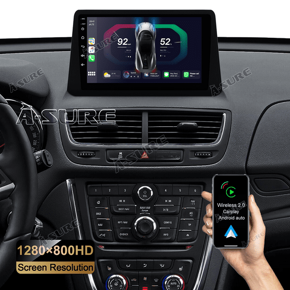 9" Android 14 Car Radio for Buick Encore Opel Mokka MK1 J13 2012-2016, 2 32GB Stereo Wireless CarPlay Android Auto GPS Navi Wi-Fi Bluetooth SWC DSP FM RDS