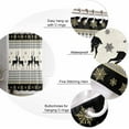 thumbnail image 6 of Polyester Fabric Black Christmas Shower Curtain, Xmas Snowflake Elk Plaid Waterproof Bathtub Curtain Bathroom Decor Set with Hooks 66 x 72 Inches,, 6 of 6
