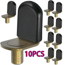 LAMIRO 10PCS Shelf Support Pegs,L-Shaped Metal Cabinet Shelf Clips,Plated Cabinet Closet Shelf Pins 6mm (1/4 Inch) for Kitchen Bookcase Shelf Furniture Support