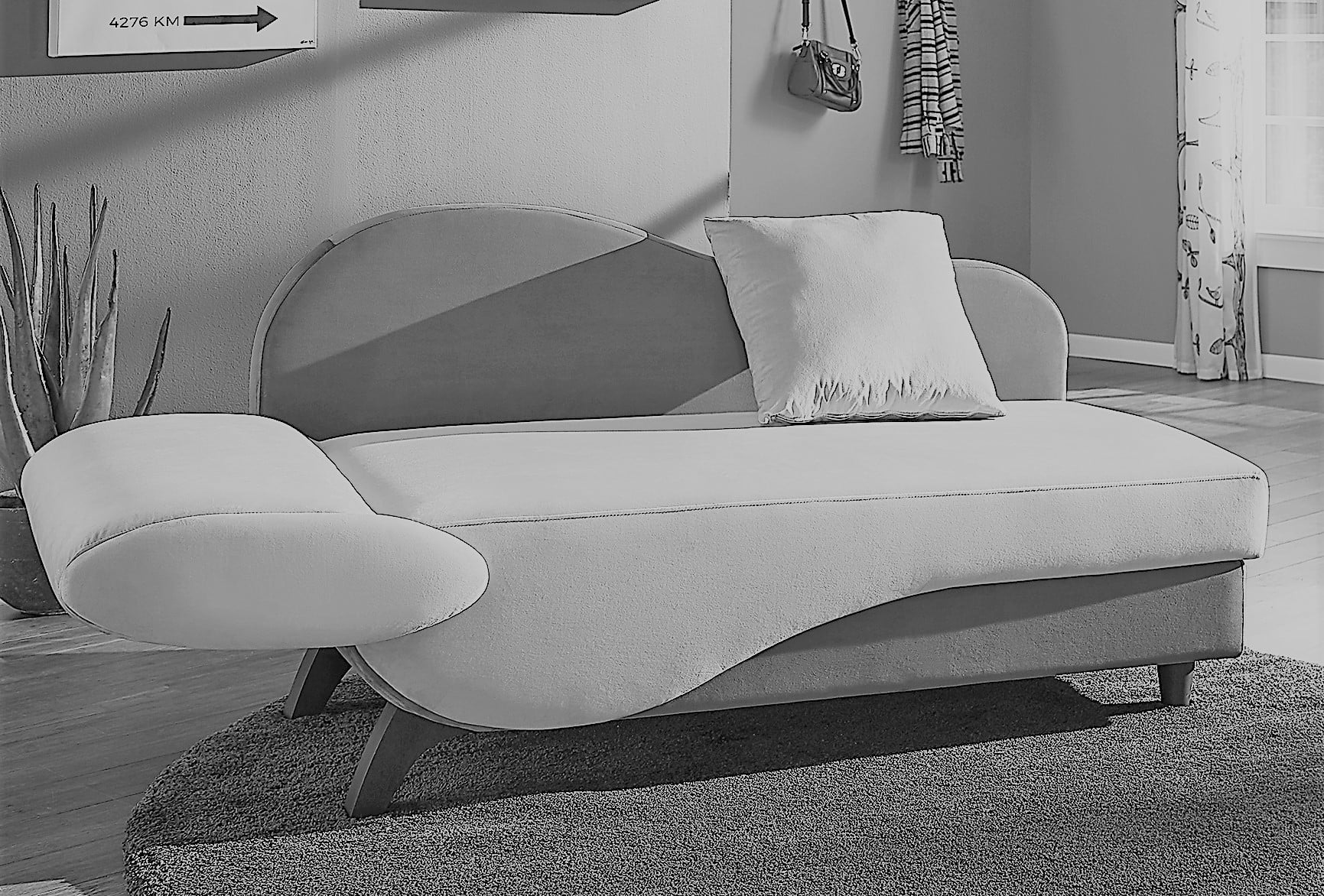 Weston Home Delaney Two-Tone Functional Chaise with 1 Pillow and Storage, Sea Green
