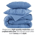 thumbnail image 6 of Southshore Fine Living, Inc. Pinch Pleated Pintuck King Duvet Cover Bedding Set, Coronet Blue, 6 of 9