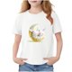 thumbnail image 2 of Blusas y camisas de manga corta con cuello redondo para niños Camiseta de verano de manga corta estampada para niñas Jersey elegante de cuello redondo para niñas Top de algodón para niños, 2 of 6
