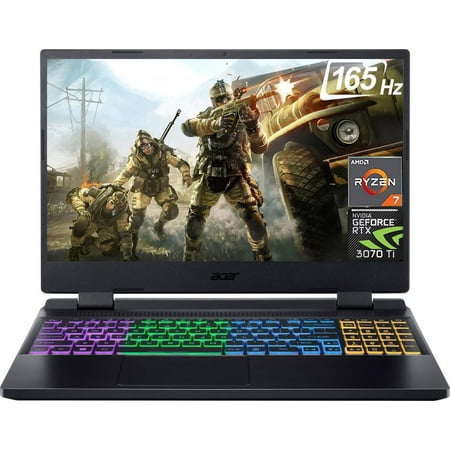 acer Nitro 5 Gaming Laptop 2023 Newest, 15.6" QHD 165Hz Display, AMD Ryzen 7 6800H Processor, NVIDIA GeForce RTX 3070 Ti Graphics, 16GB DDR5 RAM, 1TB SSD, Wifi6, Bluetooth, Windows 11 Home