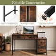 thumbnail image 4 of 51" Industrial Computer Desk with 5 Drawers & Printer Stand, Home Office Desk Study Desk,Rustic Brown, 4 of 9