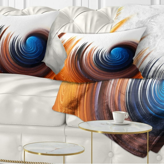 Designart Elegant Spiral Design - Abstract Throw Pillow - 12x20