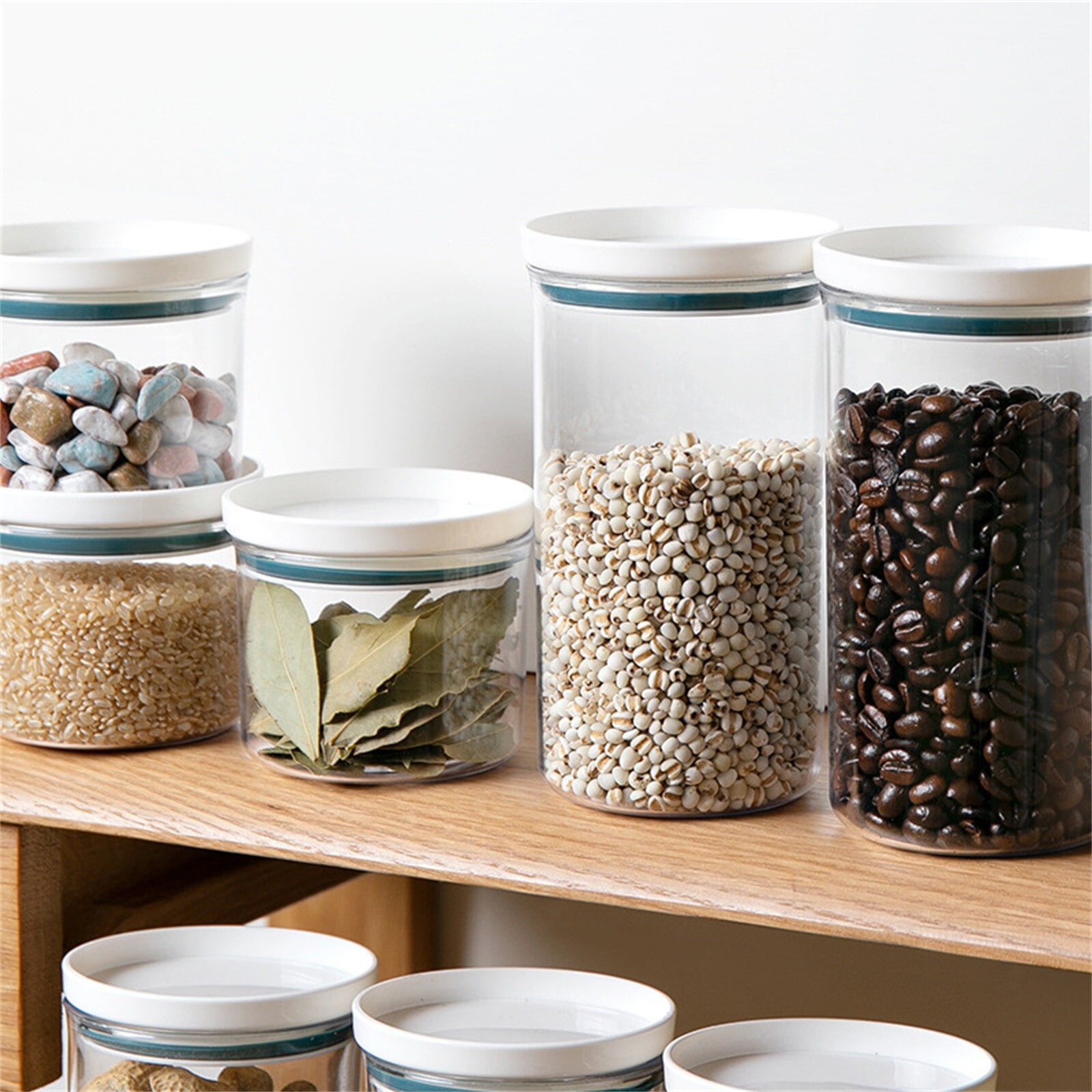 SPRING PARK Food Storage Containers Kitchen Pantry Organization and Storage,  BPA-Free, Plastic Canisters with Durable Lids Ideal for Cereal, Flour &  Sugar 
