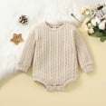 thumbnail image 2 of Huowey Baby Boys Girls Long Sleeve Solid Color Pullover Onesie Romper Sweatshirt Bodysuits Onesie One-Pieces Versatile Dailywear, 3-6 Months, 2 of 6
