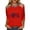 Red, variant on longantii 3/4 Sleeve Tops for Women 250th Anniversary Usa Crewneck T-Shirts Loose Fit Stars and Stripes Tops Independence Day Cloth Black L