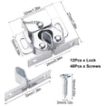 thumbnail image 4 of Loquet à Double Rouleau pour Garde-Robe et Armoire, 12 Pcs Loquet de Garde-Robe à Double Rouleau Loquet d'Armoire à Double Rouleau avec 48 Pcs Vis, 4 of 5