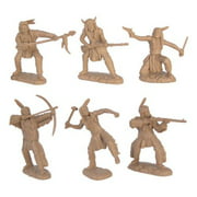 Plains Indian Warriors Plastic Army Men: 12 piece set of 54mm Figures - 1:32 scale