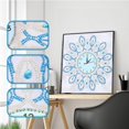 thumbnail image 4 of Arte de Pintura en Forma de Reloj Novedoso para DIY, 13.78 x 13.78 Pulgadas Flor 3 Zulema Kits de pintura de reloj de diamante, 4 of 8