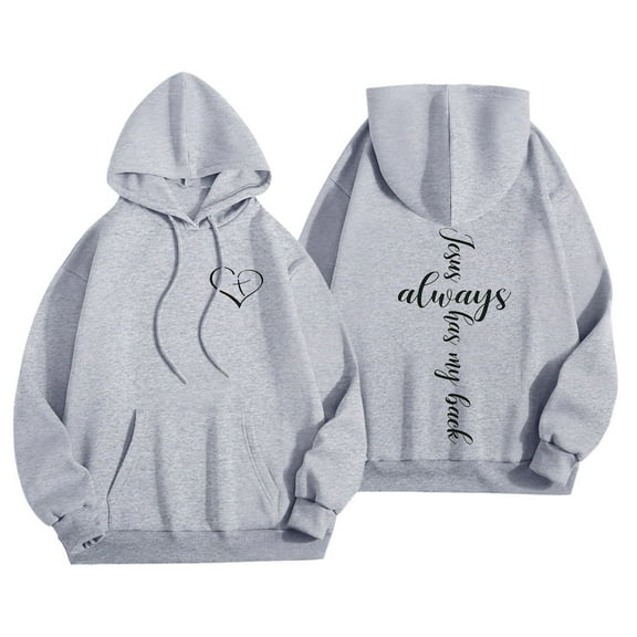 YUELONGHU Women Casual Hoodie V Neck Sweatshirt Women Women's Letter Print Hoodies Long Sleeved Hoodie with Pockets Xl