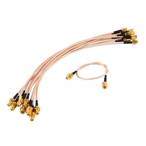 Unique Bargains Gold-Plated RP-SMA Male to Female Pigtail Coaxial Cable
